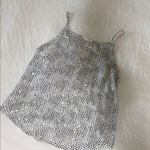 Mine Black and White Camisole Top with Polka Dots